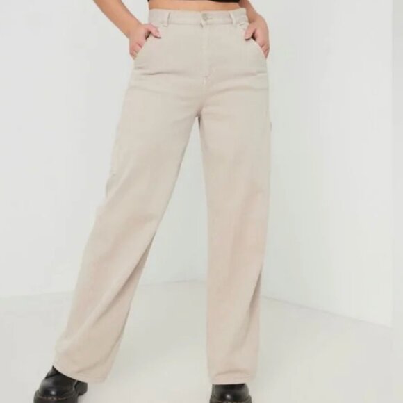 Garage Carpenter Pants - Beige Wide Leg Utility Fit - Size 5 - Picture 2 of 5